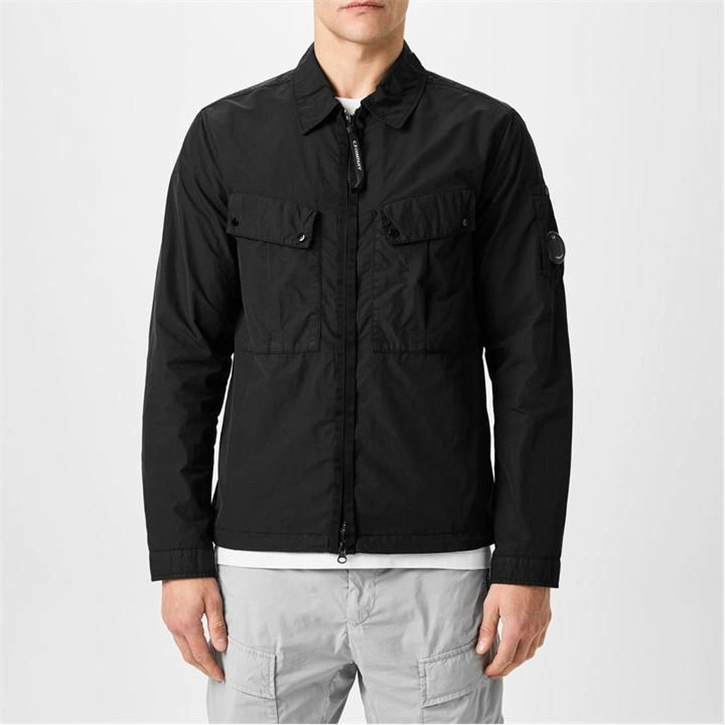 CP Company Flatt Nylon Overshirt - Black